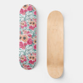 Zonnebloem Waterverf Floral Pattern Persoonlijk Skateboard (Voorkant)