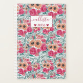 Zonnebloem Waterverf Floral Pattern Planner (Voorkant)