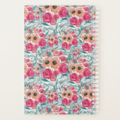 Zonnebloem Waterverf Floral Pattern Planner (Achterkant)