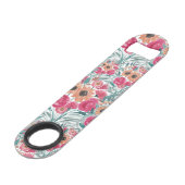 Zonnebloem Waterverf Floral Pattern Speed Flessenopener (Achterkant Gekanteld)