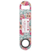 Zonnebloem Waterverf Floral Pattern Speed Flessenopener (Voorkant)