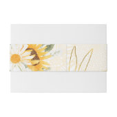 Zonnebloem Waterverf Floral Uitnodigingen Wikkel (Achterkant Voorbeeld)