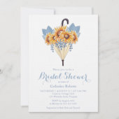 Zonnebloem Waterverf Floral Umbrella Vrijgezellenf Kaart (Voorkant)