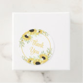 Zonnebloem Waterverf Floral Weddenschap Dank je Bedankjes Labels (In situ)