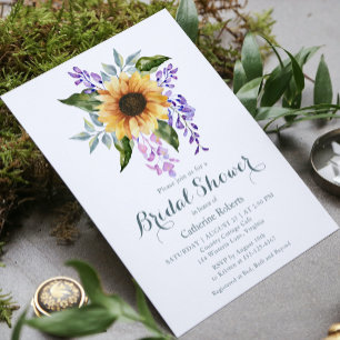 Zonnebloem Waterverf Florenz Vrijgezellenfeest Kaart