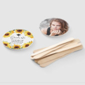 Zonnebloem Waterverf Fotoklasse Afstuderen Handwaaier (Niet-gemonteerd)