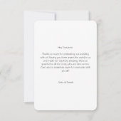 Zonnebloem waterverf geel Flat Thank You Card Bedankkaart (Achterkant)