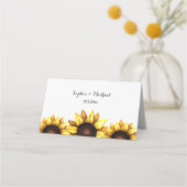 Zonnebloem Waterverf Geel Wit Plaatskaartje (Achterkant)