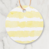 Zonnebloem waterverf groen geel zonnebloemen bedankjes labels (Achterkant)