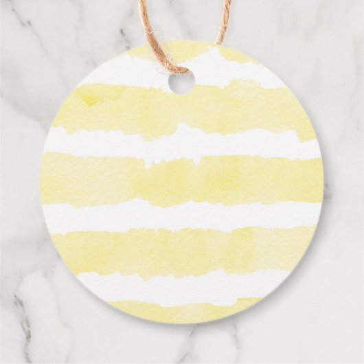 Zonnebloem waterverf groen geel zonnebloemen bedankjes labels (Achterkant)