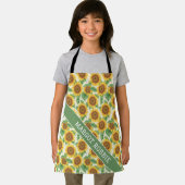 Zonnebloem Waterverf Kleurrijke Gepersonaliseerde Schort (Insitu)