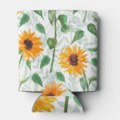 Zonnebloem waterverf, naadloos zomerpatroon. blikjeskoeler (Achterkant)