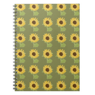 Zonnebloem waterverf notitieboek