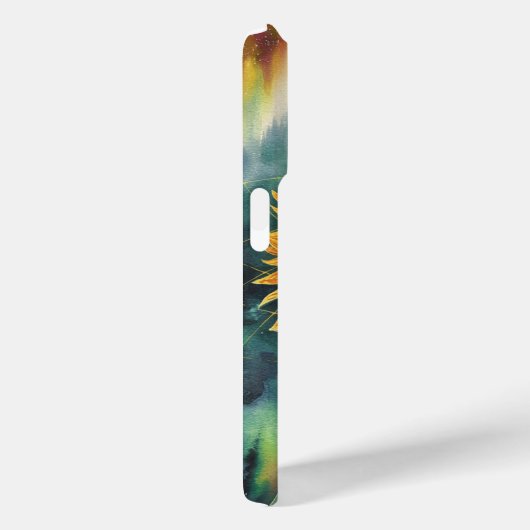 Zonnebloem Waterverf onder het noorderlicht Case-Mate iPhone Case (Achterkant / Rechts)