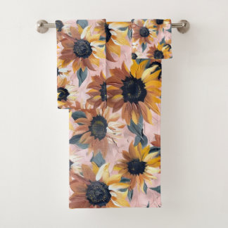 Zonnebloem Waterverf ontwerp Bad Handdoek
