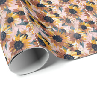 Zonnebloem Waterverf ontwerp Cadeaupapier