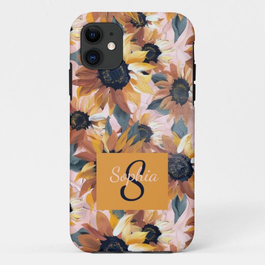Zonnebloem Waterverf ontwerp Case-Mate iPhone Case (Achterkant)