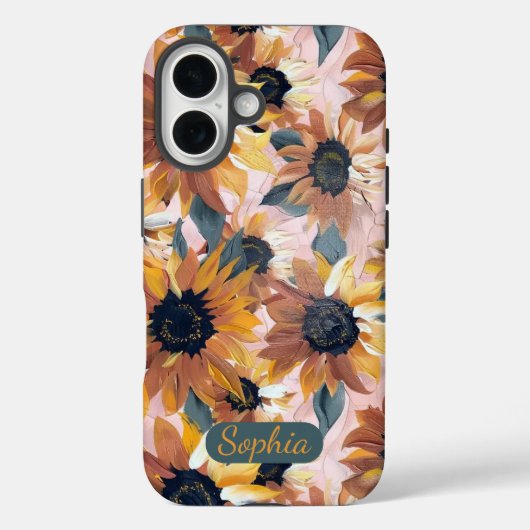 Zonnebloem Waterverf ontwerp Case-Mate iPhone Case (Achterkant)