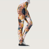 Zonnebloem Waterverf ontwerp Leggings (Rechts)