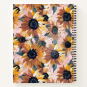 Zonnebloem Waterverf ontwerp Notitieboek (Achterkant)