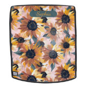 Zonnebloem Waterverf ontwerp Rugtassen (Verwijderbaar gezicht)