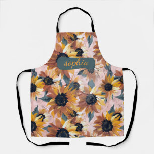 Zonnebloem Waterverf ontwerp Schort