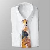 Zonnebloem Waterverf ontwerp Stropdas (Gebonden)