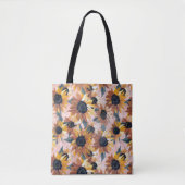Zonnebloem Waterverf ontwerp Tote Bag (Voorkant)
