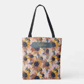 Zonnebloem Waterverf ontwerp Tote Bag (Achterkant)