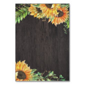 Zonnebloem Waterverf Receptie + Hotel Kaarten (Achterkant)