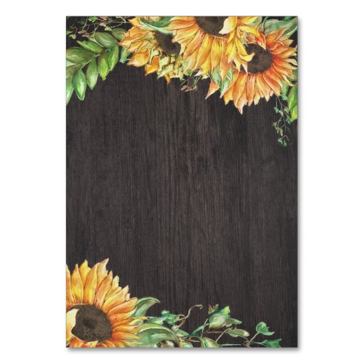 Zonnebloem Waterverf Receptie + Hotel Kaarten (Achterkant)