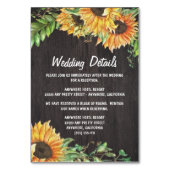 Zonnebloem Waterverf Receptie + Hotel Kaarten (Voorkant)