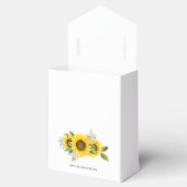 Zonnebloem Waterverf Roze Bloemen Baby shower Bedankdoosjes (Geopend)