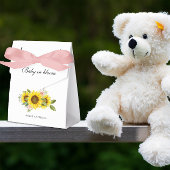 Zonnebloem Waterverf Roze Bloemen Baby shower Bedankdoosjes