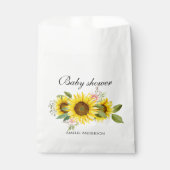 Zonnebloem Waterverf Roze Bloemen Baby shower Bedankzakje (Voorkant)