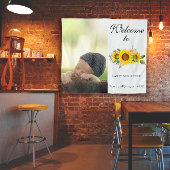 Zonnebloem Waterverf Roze Bloemen foto Baby Wandkleed