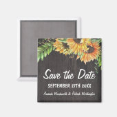 Zonnebloem Waterverf Rustiek Land Save the Date Magneet (Voorkant / Achterkant)