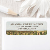 Zonnebloem Waterverf rustieke bruiloft Adresetiket Etiket (Insitu)