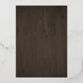 Zonnebloem Waterverf rustieke hart bruiloft Folie Uitnodiging (Achterkant)