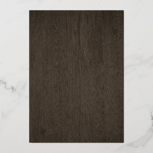 Zonnebloem Waterverf rustieke hart bruiloft Folie Uitnodiging (Achterkant)