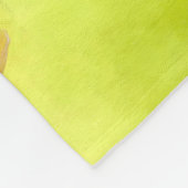 Zonnebloem Waterverf Rustisch Geel Blauw Land Fleece Deken (Hoek)