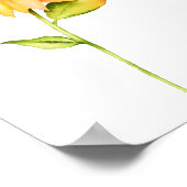 Zonnebloem Waterverf Schilderen Poster (Hoek)