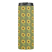 Zonnebloem waterverf thermosbeker (Achterkant)