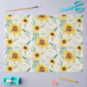 Zonnebloem Waterverf Witte houtontvlechting Tissuepapier (Craft)