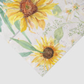 Zonnebloem Waterverf Witte houtontvlechting Tissuepapier (Detail)