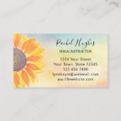 Zonnebloem Waterverf Yoga Instructor Visitekaartje (Voorkant)
