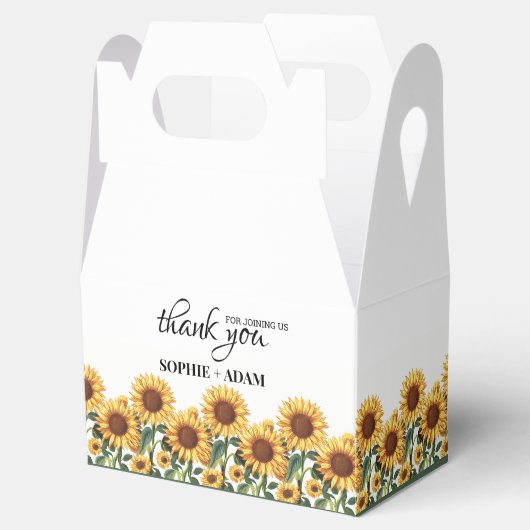 Zonnebloem Weddenschap Bedankdoosjes (Geopend)