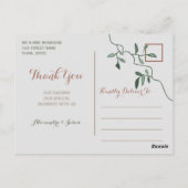 Zonnebloem Weddenschap Bedankt Briefkaart (Achterkant)