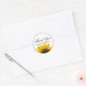 Zonnebloem Weddenschap Bedankt Ronde Sticker (Envelop)