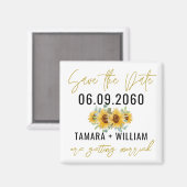Zonnebloem Weddenschap Bewaar de datum Geen foto Magneet (Voorkant / Achterkant)